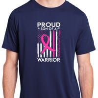 Proud Son Of A Breast Cancer Warrior Awareness Adult ChromaSoft Performance T-Shirt