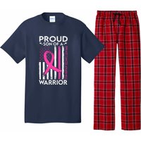 Proud Son Of A Breast Cancer Warrior Awareness Pajama Set