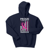 Proud Son Of A Breast Cancer Warrior Awareness Kids Hoodie