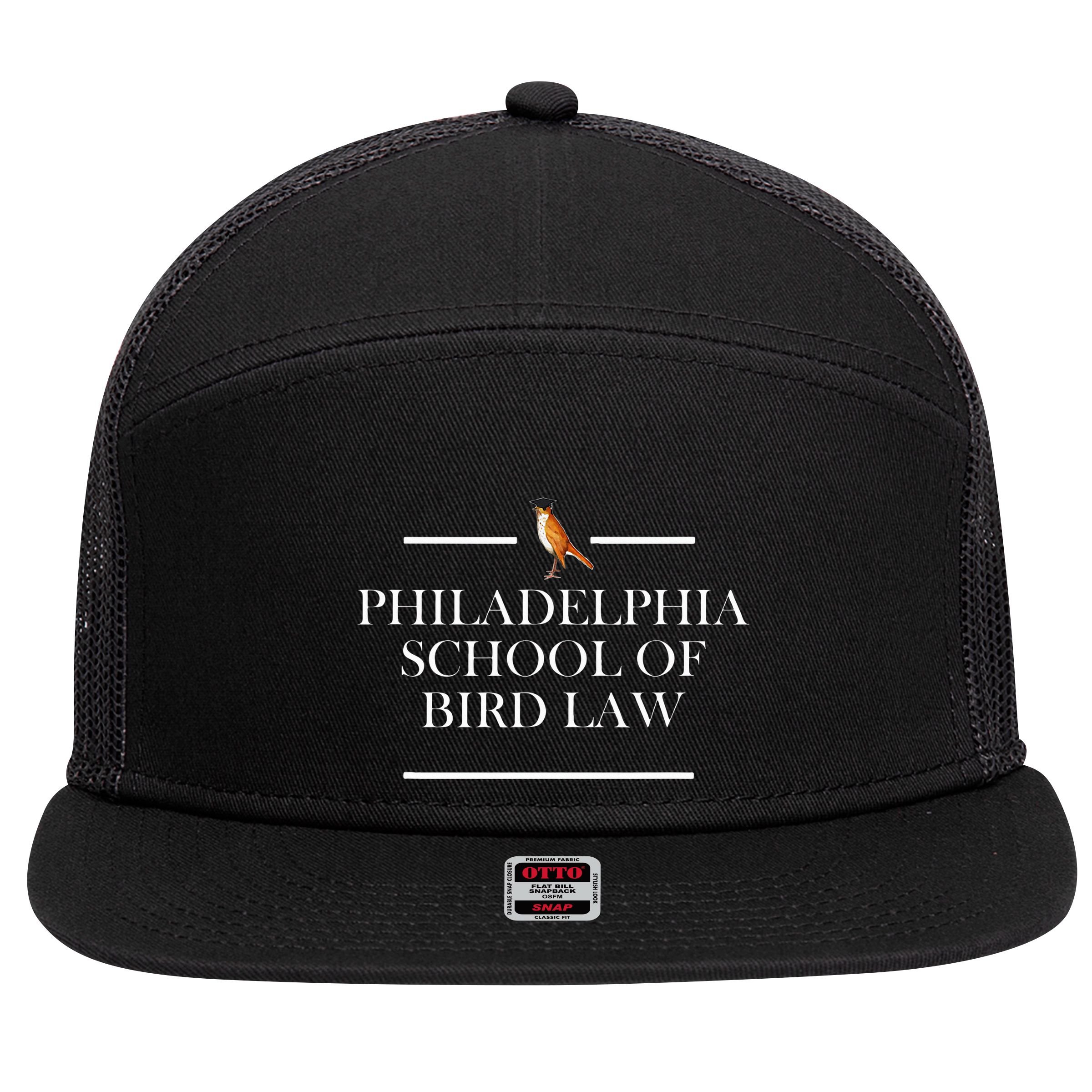 Philadelphia School Of Bird Law 7 Panel Mesh Trucker Snapback Hat