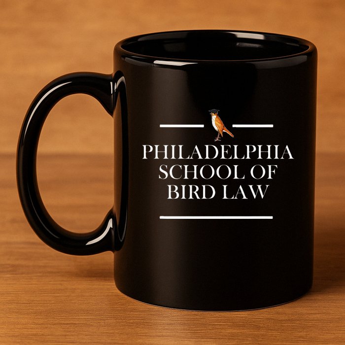 Philadelphia School Of Bird Law 11oz C Handle Ceramic Mug