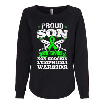 Proud Son Of A Non Hodgkin Lymphoma Warrior Awareness Womens California Wash Sweatshirt