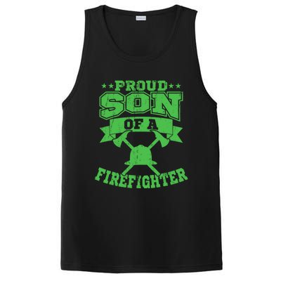 Proud Son Of A Firefighter Son Firefighter Dad Gift PosiCharge Competitor Tank