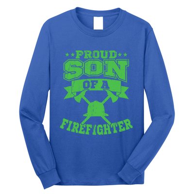 Proud Son Of A Firefighter Son Firefighter Dad Gift Long Sleeve Shirt