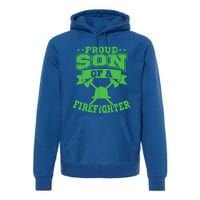 Proud Son Of A Firefighter Son Firefighter Dad Gift Premium Hoodie