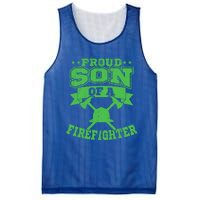 Proud Son Of A Firefighter Son Firefighter Dad Gift Mesh Reversible Basketball Jersey Tank