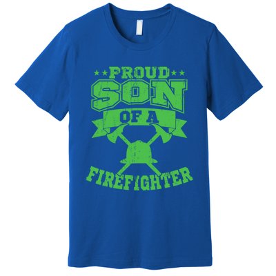 Proud Son Of A Firefighter Son Firefighter Dad Gift Premium T-Shirt