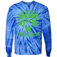 Proud Son Of A Firefighter Son Firefighter Dad Gift Tie-Dye Long Sleeve Shirt