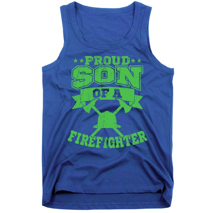 Proud Son Of A Firefighter Son Firefighter Dad Gift Tank Top