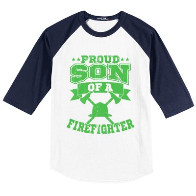 Proud Son Of A Firefighter Son Firefighter Dad Gift Baseball Sleeve Shirt