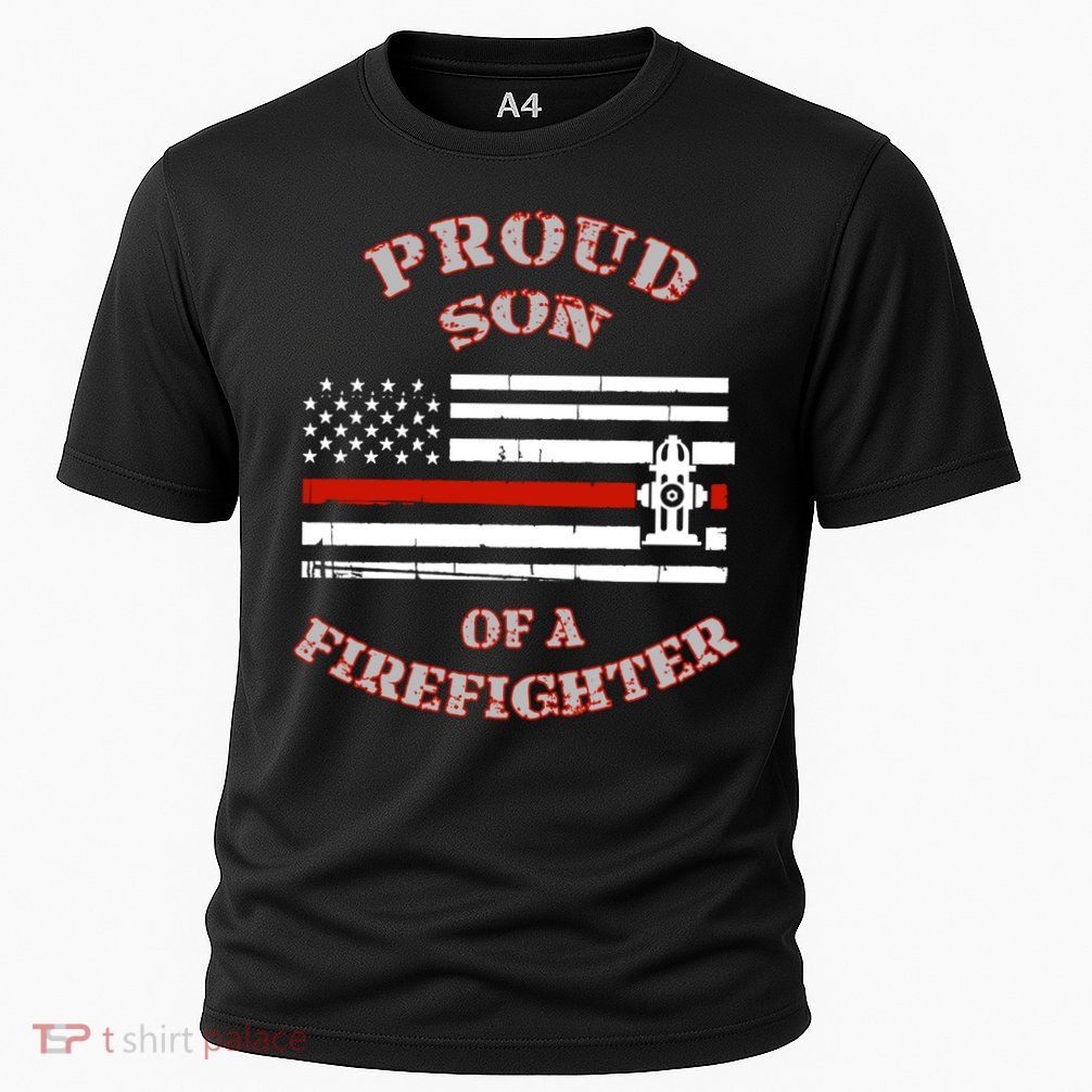 Proud Son Of A Volunteer Firefighter Gift Performance Shirt
