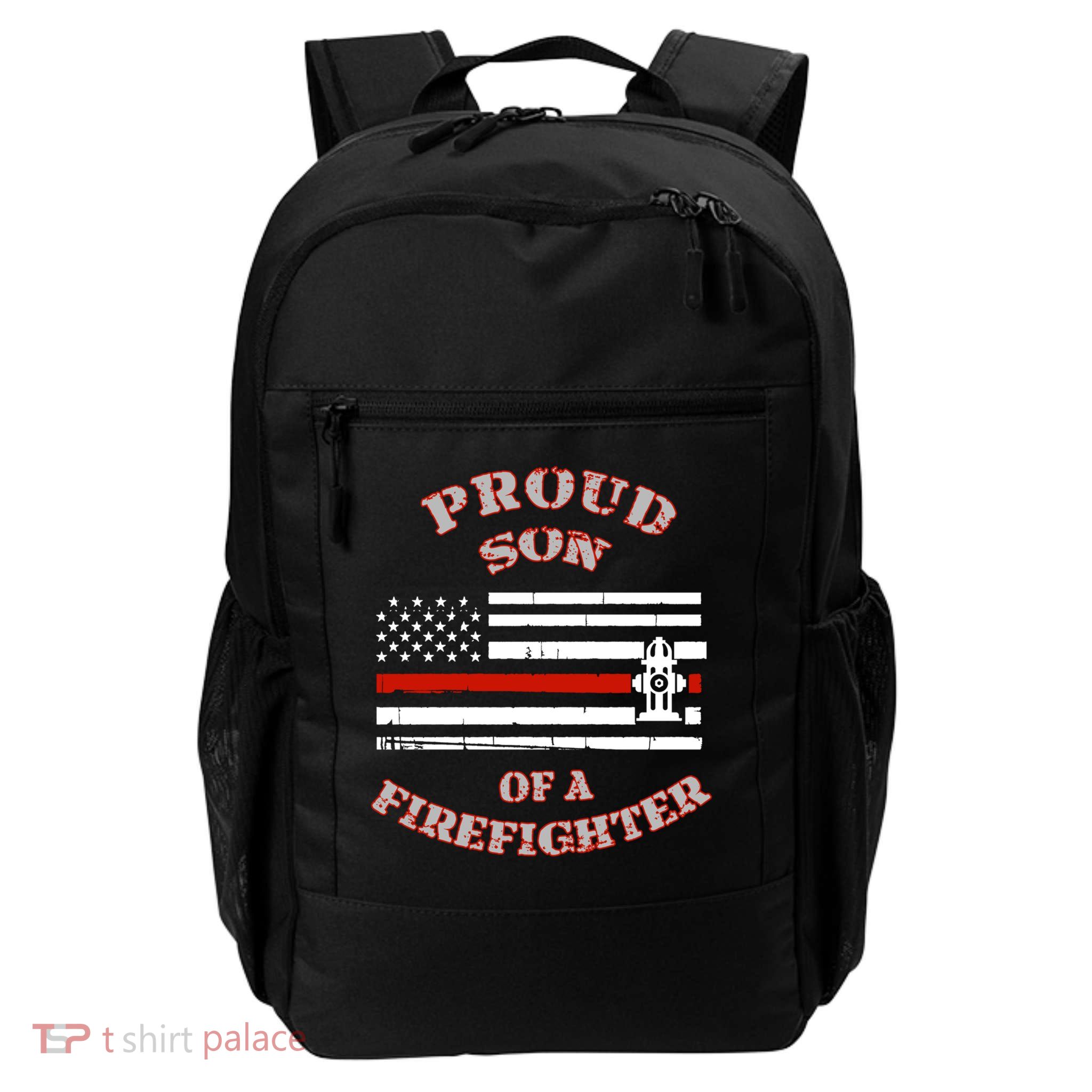 Proud Son Of A Volunteer Firefighter Gift Backpack
