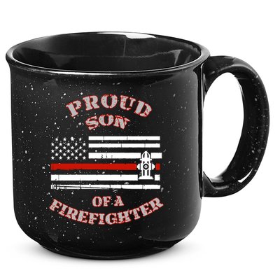 Proud Son Of A Volunteer Firefighter Gift 15oz Campfire Ceramic Mug