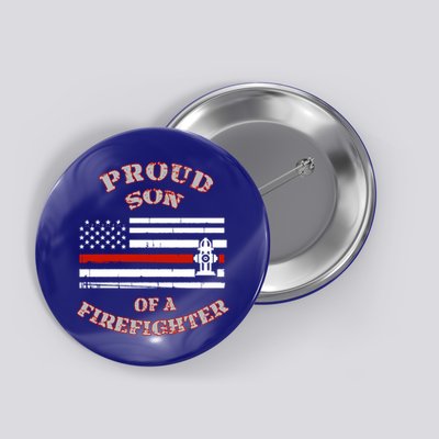 Proud Son Of A Volunteer Firefighter Gift Button