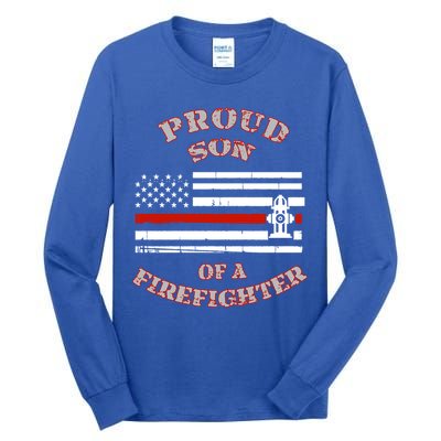 Proud Son Of A Volunteer Firefighter Gift Tall Long Sleeve T-Shirt