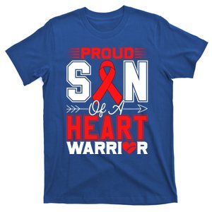 Proud Son Of A Heart Warrior Heart Disease Awareness Month Gift T-Shirt