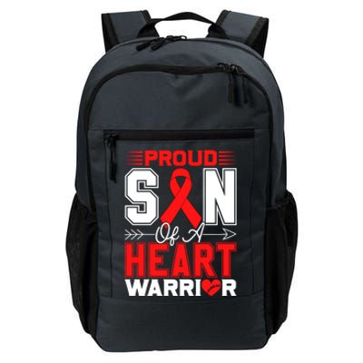 Proud Son Of A Heart Warrior Heart Disease Awareness Month Gift Daily Commute Backpack