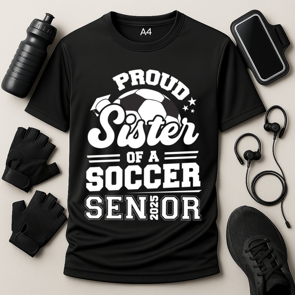 Proud Sister Of A Soccer Ball Senior 2025 Graduate Gift Cooling Performance Crew T-Shirt