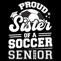 Proud Sister Of A Soccer Ball Senior 2025 Graduate Gift Impact Tech Backpack