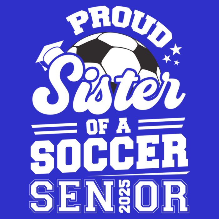 Proud Sister Of A Soccer Ball Senior 2025 Graduate Gift Visor