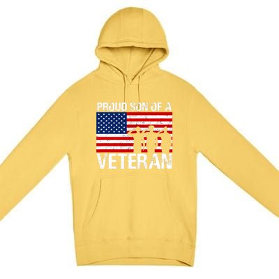 Proud Son Of A Army Veteran Gift Premium Pullover Hoodie