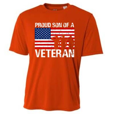 Proud Son Of A Army Veteran Gift Cooling Performance Crew T-Shirt