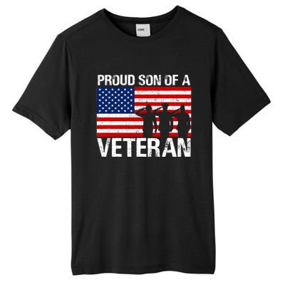 Proud Son Of A Army Veteran Gift Tall Fusion ChromaSoft Performance T-Shirt