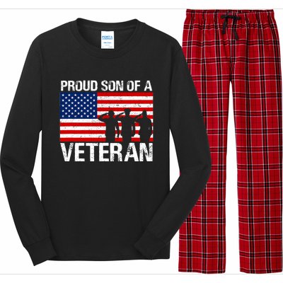 Proud Son Of A Army Veteran Gift Long Sleeve Pajama Set