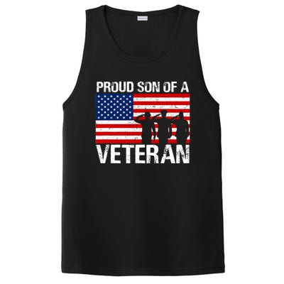 Proud Son Of A Army Veteran Gift PosiCharge Competitor Tank