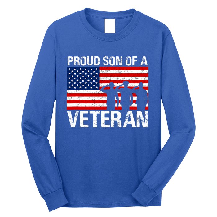 Proud Son Of A Army Veteran Gift Long Sleeve Shirt