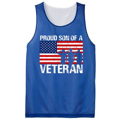 Proud Son Of A Army Veteran Gift Mesh Reversible Basketball Jersey Tank