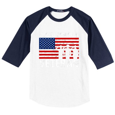 Proud Son Of A Army Veteran Gift Baseball Sleeve Shirt