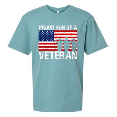 Proud Son Of A Army Veteran Gift Sueded Cloud Jersey T-Shirt