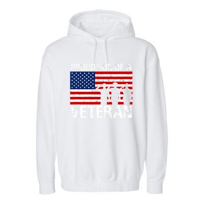 Proud Son Of A Army Veteran Gift Garment-Dyed Fleece Hoodie