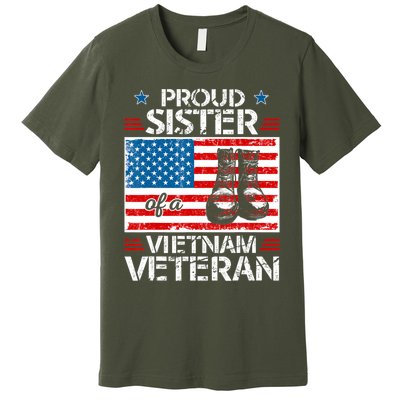 Proud Sister of a Vietnam Veteran Military Family Premium T-Shirt