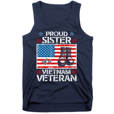 Proud Sister of a Vietnam Veteran Military Family Tank Top