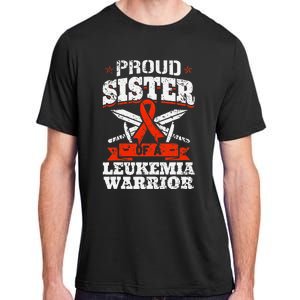 Proud Sister Of A Leukemia Warrior Sis Awareness Ribbon Adult ChromaSoft Performance T-Shirt