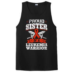 Proud Sister Of A Leukemia Warrior Sis Awareness Ribbon PosiCharge Competitor Tank