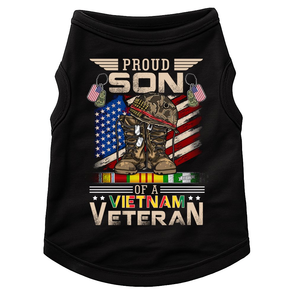 Proud Son Of A Vietnam Veteran Cute Gift Vietnam War Vet Gift Doggie Tank