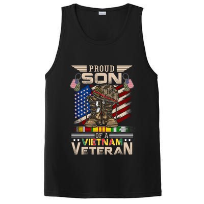 Proud Son Of A Vietnam Veteran Cute Gift Vietnam War Vet Gift PosiCharge Competitor Tank
