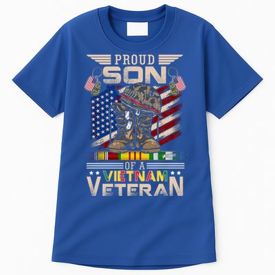 Proud Son Of A Vietnam Veteran Cute Gift Vietnam War Vet Gift Tall T-Shirt