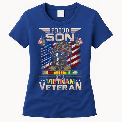 Proud Son Of A Vietnam Veteran Cute Gift Vietnam War Vet Gift Womens T-Shirt