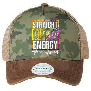 Paraprofessional Straight Outta Energy Para Teacher Presents Legacy Tie Dye Trucker Hat