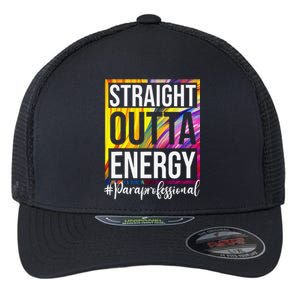 Paraprofessional Straight Outta Energy Para Teacher Presents Flexfit Unipanel Trucker Cap