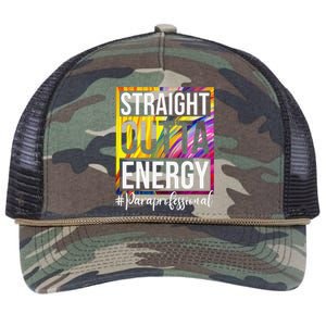 Paraprofessional Straight Outta Energy Para Teacher Presents Retro Rope Trucker Hat Cap