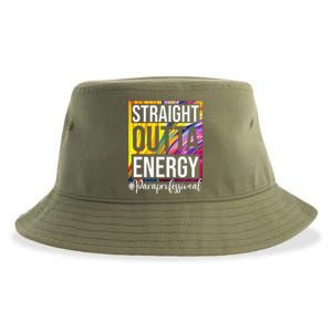 Paraprofessional Straight Outta Energy Para Teacher Presents Sustainable Bucket Hat