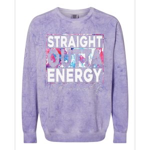 Paraprofessional Straight Outta Energy Teacher Life Rainbow Colorblast Crewneck Sweatshirt