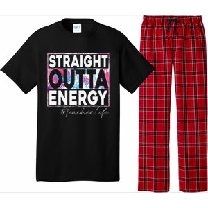 Paraprofessional Straight Outta Energy Teacher Life Rainbow Pajama Set