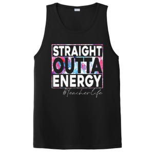 Paraprofessional Straight Outta Energy Teacher Life Rainbow PosiCharge Competitor Tank