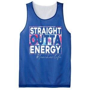 Paraprofessional Straight Outta Energy Teacher Life Rainbow Mesh Reversible Basketball Jersey Tank